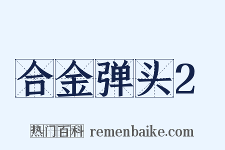 合金弹头2是什么意思的图片